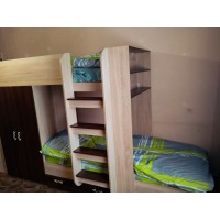Детская двухъярусная кровать Немо со шкафом и полками