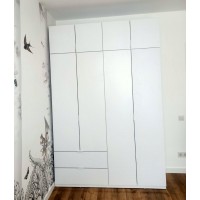 Розпашна шафа для одягу Лукас Білий 160х50х240