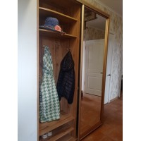 Прихожая купе с полками для обуви КМ 1 Зеркало 1400х2400х450