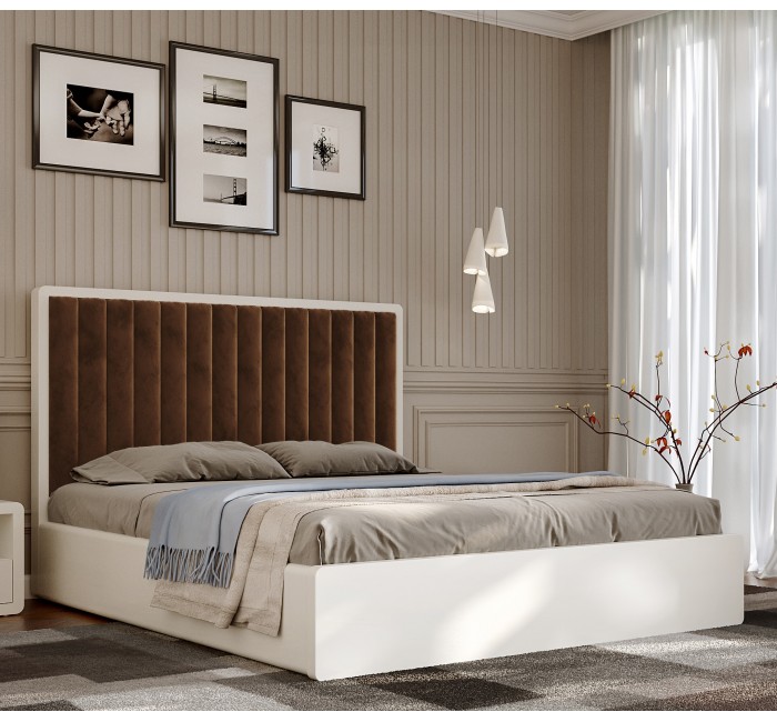Двоспальне ліжко з дерева Глорія з підйомним механізмом