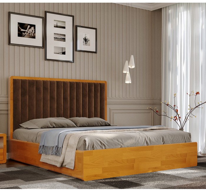 Двоспальне ліжко з дерева Глорія з підйомним механізмом