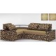 Розкладний кутовий диван Асті з дерев'яними підлокітниками