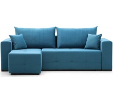 Раскладной диван Грити угловой с нишей и мягкими подушками