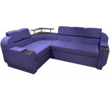 Кутовий розкладний диван Меркурій з поличкою, підлокітниками та нішею для зберігання