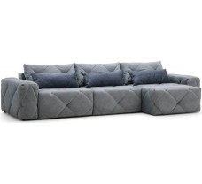 Роскошный угловой диван Молли с подушками и широкими подлокотниками 