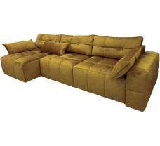 Розкладний кутовий диван з підлокітниками та подушками Прайд