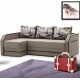 Розкладний кутовий диван Ширан з м'якими підлокітниками та подушками