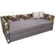Прямой диван Аккорд с подлокотниками и маленькими подушками