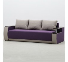 Прямий диван Берлін з нішою у підлокітнику, поличкою та подушками