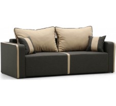 Розкладний прямий диван Данте з містким коробом для білизни та подушками