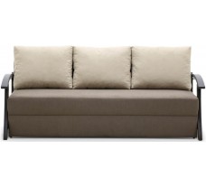 Прямой раскладной диван с деревянными подлокотниками Диана