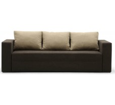Раскладной диван с нишей для хранения, прямыми подлокотниками и подушками Квадро