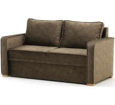 Прямой раскладной диван с мягкими подлокотниками и подушками Лаура