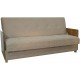 Прямий розкладний диван з тонкими підлокітниками та коробом Мега Еко