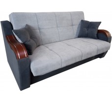 Прямой раскладной диван с подушками и нишей для белья Мила шириной 160 см