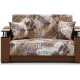 Прямий розкладний диван Техно з дерев'яними підлокітниками та подушками
