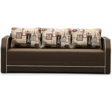 Прямий розкладний диван Ширан з нішою для білизни та подушками