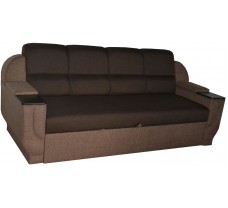 Раскладной трехместный диван Меркурий с деревянными подлокотниками