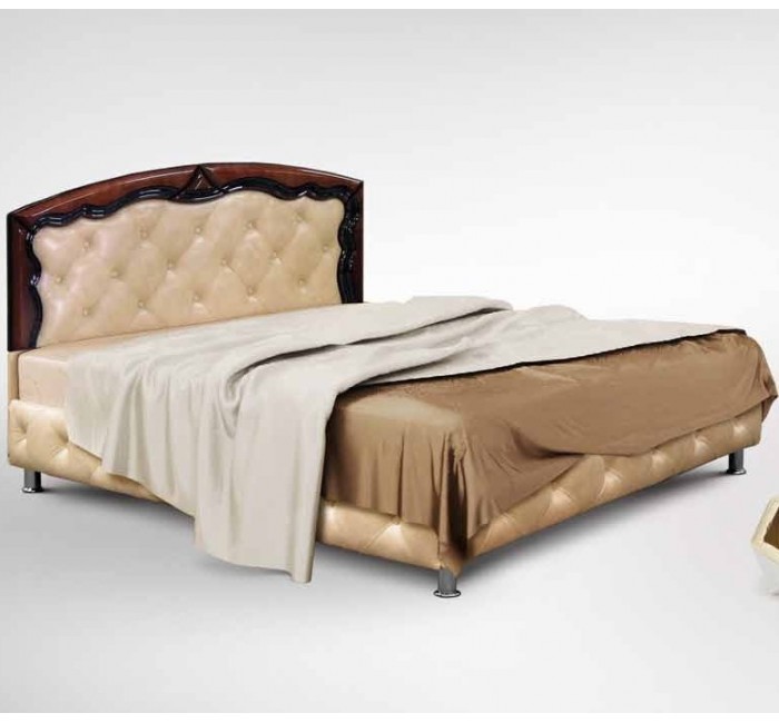 Двуспальная кровать София на металлических хромированных ножках