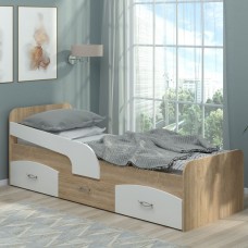 Підліткове ліжко з ящиками і бортиком Мілка ДСП