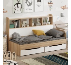 Стильне дитяче ліжко з шухлядами та полицями Соня-6