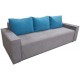 Прямий розкладний диван Еір з подушками та прямими підлокітниками
