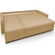 Угловой раскладной диван Бонус с подушками и нишей