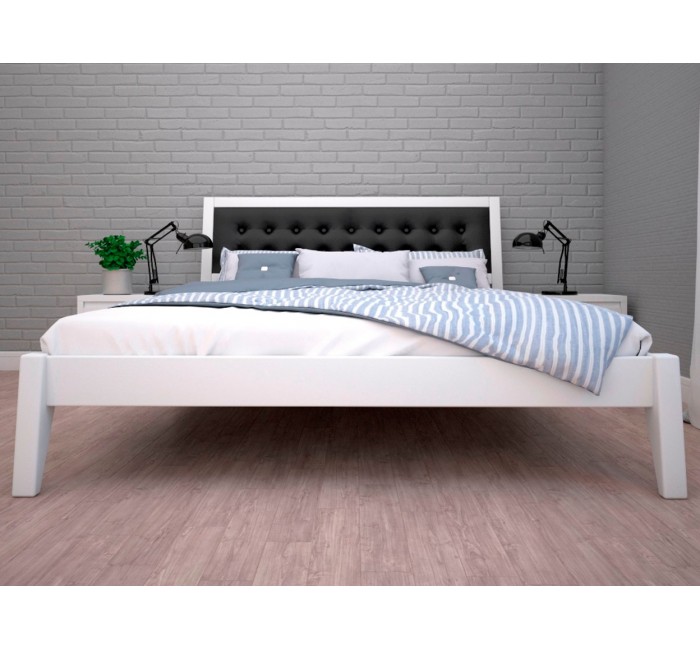 Двуспальная кровать с мягким изголовьем Аврора-2