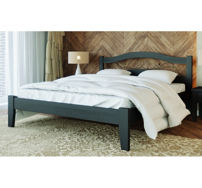 Двоспальне дерев'яне ліжко Афіна-1