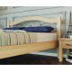 Дерев'яне ліжко з кованими елементами Афіна-2