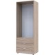 Распашной шкаф для одежды Гелар цвет Сонома 2 ДСП 77х49х203