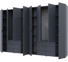 Шкаф для одежды Гелар комплект цвет Графит 4+4 ДСП 310х49х203