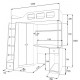 Функциональная кровать-чердак со столом и шкафом КЧО-158