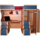 Ліжко з великою шафою та столом КЧО-103