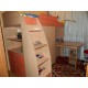 Кровать-чердак с рабочей зоной и шкафами КЧО-108