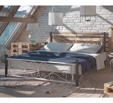 Ліжко Нарцис двоспальне на дерев'яних ніжках