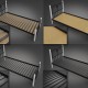 Двуспальная металлическая кровать в стиле лофт Хайфа