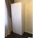 Розпашна шафа для одягу Гелар колір Білий 2 дверей ДСП 77х49х203