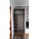 Распашной шкаф для одежды Кен цвет Бетон/Белый 2 ДСП 90х52х210