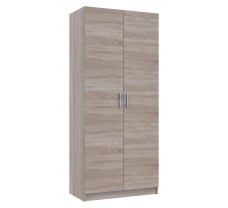Небольшой двухдверный шкаф для одежды Promo Дуб сонома 2 ДСП 90х48х204