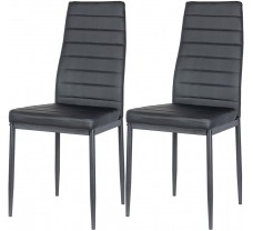 Комплект черных мягких стульев из экокожи Зита Черный 2 шт. 42х54х96