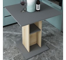 Компактный стол для кухни Коуд Дуб сонома/Графит 70х70х74