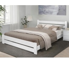 Біле ліжко дерев'яне Глорія
