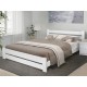 Белая кровать деревянная Глория 