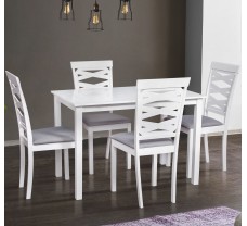 Белый обеденный стол Бруклин с комплектом стульев