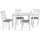 Белый обеденный стол Бруклин с комплектом стульев