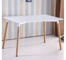 Білий прямокутний обідній стіл Везувій МДФ 120 х 80 см