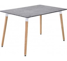 Стол с эффектом бетона прямоугольный обеденный Везувий МДФ 120 х 80
