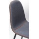 Обеденный стул Эмбер-F серый на черных ножках
