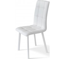 Обеденный стул Тринити из белого кожзама